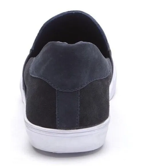 New Matisse Leather Made In Brazil Mens Slip Ons Loafers Shoes Suede Navy 9.5