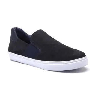 New Matisse Leather Made In Brazil Mens Slip Ons Loafers Shoes Suede Navy 9.5