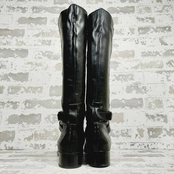 NEW Naturalizer Women's Rena Black Leather Wide Calf Knee High Boots i208