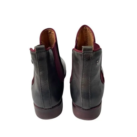 NEW Pikolinos Royal leather ankle boots Size 39 brown maroon red
