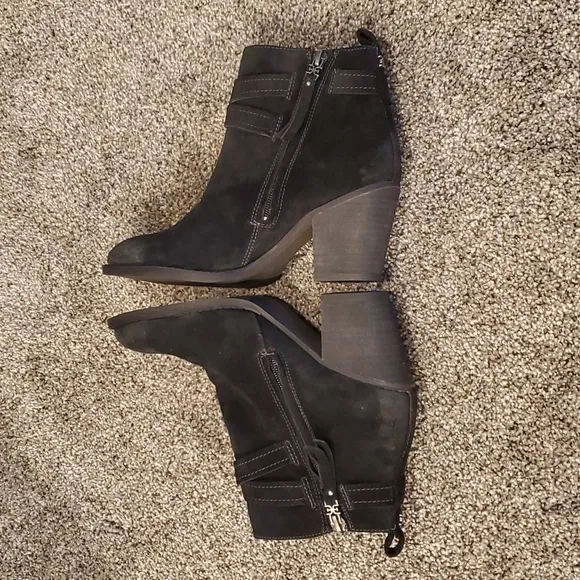 New Sam Edelman Myra Ankle boots block heels Suede upper shoes