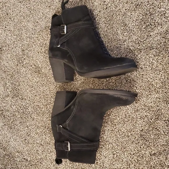 New Sam Edelman Myra Ankle boots block heels Suede upper shoes
