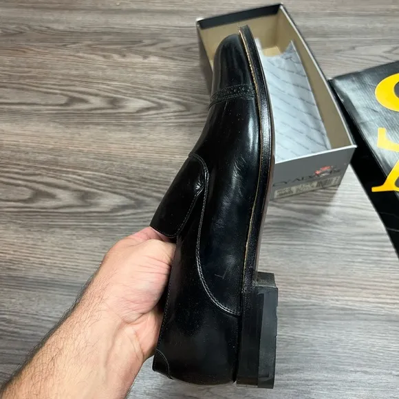 NEW Stacy Adams Madison Black Cap Toe Loafers 9 D
