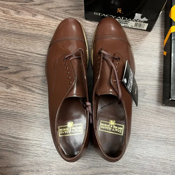 NEW Stacy Adams Madison Brown Cap Toe Oxfords 11.5 D