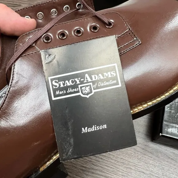 NEW Stacy Adams Madison Brown Cap Toe Oxfords 11.5 D