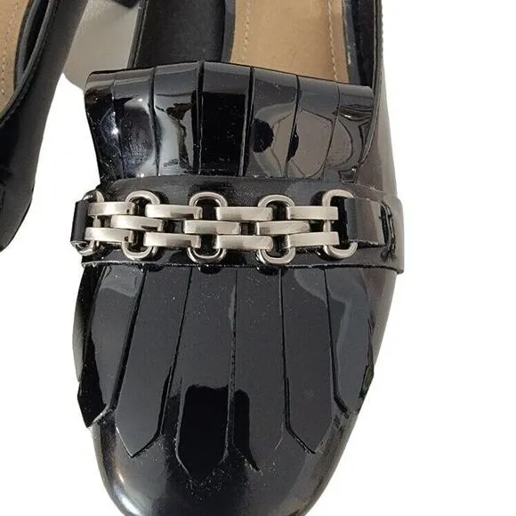 NEW Tahari Shoes Women's Dress Sz 8 Patent Leather Navy Blue Workwear