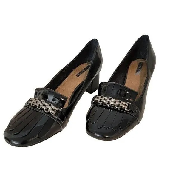 NEW Tahari Shoes Women's Dress Sz 8 Patent Leather Navy Blue Workwear