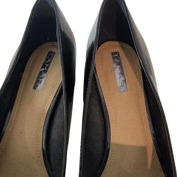 NEW Tahari Shoes Women's Dress Sz 8 Patent Leather Navy Blue Workwear