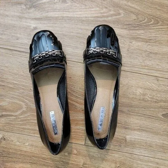 NEW Tahari Shoes Women's Dress Sz 8 Patent Leather Navy Blue Workwear