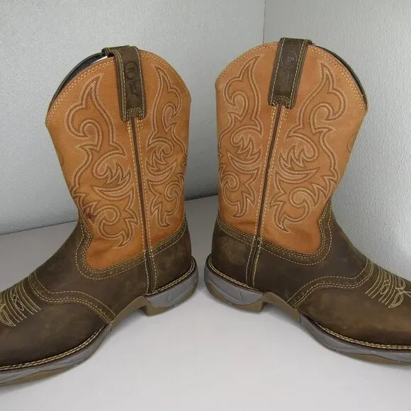 NEW TONY LAMA Men Junction 11&quot; Western  Boot Waterproof Brown Leather Size 9.5