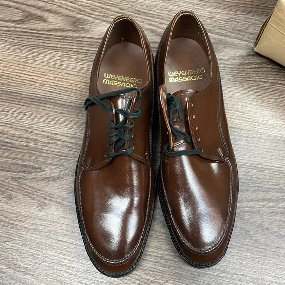 NEW Weyenberg Massagic Brown Derby Shoes 9.5 B
