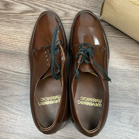 NEW Weyenberg Massagic Brown Derby Shoes 9.5 B