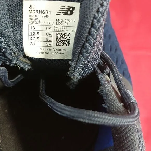 New Balance Mens Sz 13 4E District Run V1 BlueShoes MDRNSR1.
