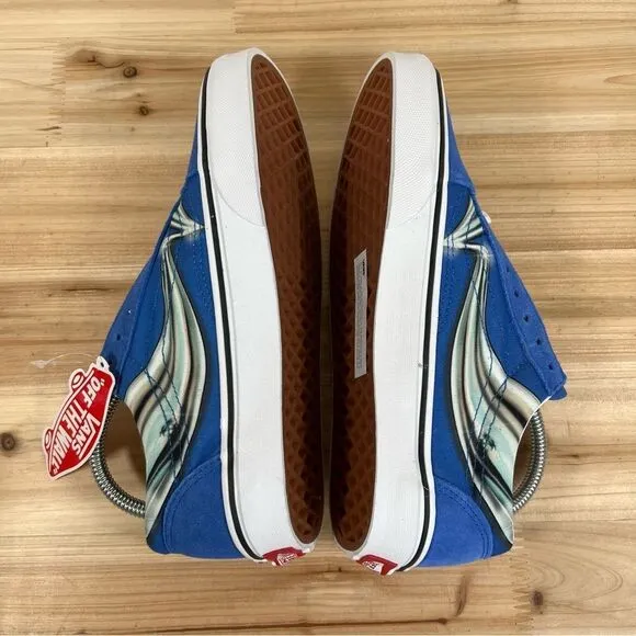 NEW Vans off the wall old skool unisex casual skate shoes womens 7 blue silver