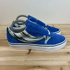NEW Vans off the wall old skool unisex casual skate shoes womens 7 blue silver