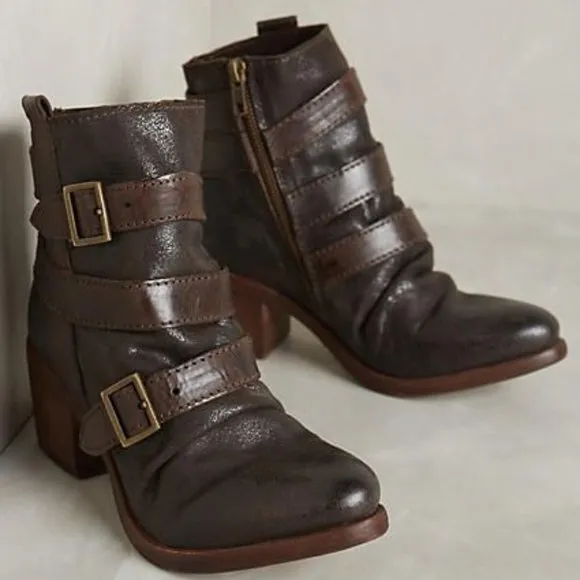 NIB 6.5 Kelsi Dagger Brown Grand Av Leather Buckle