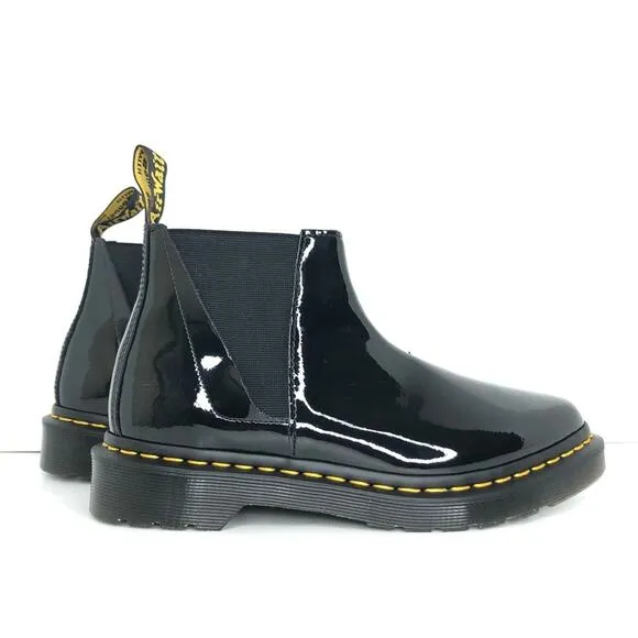 NIB Dr Martens Chelsea Pointed Toe Bianca Patent Lamper Boots Women’s 6 Shoes