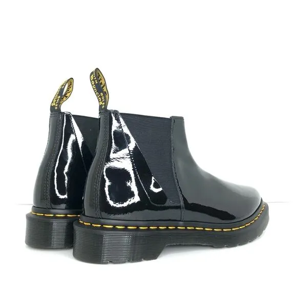 NIB Dr Martens Chelsea Pointed Toe Bianca Patent Lamper Boots Women’s 6 Shoes