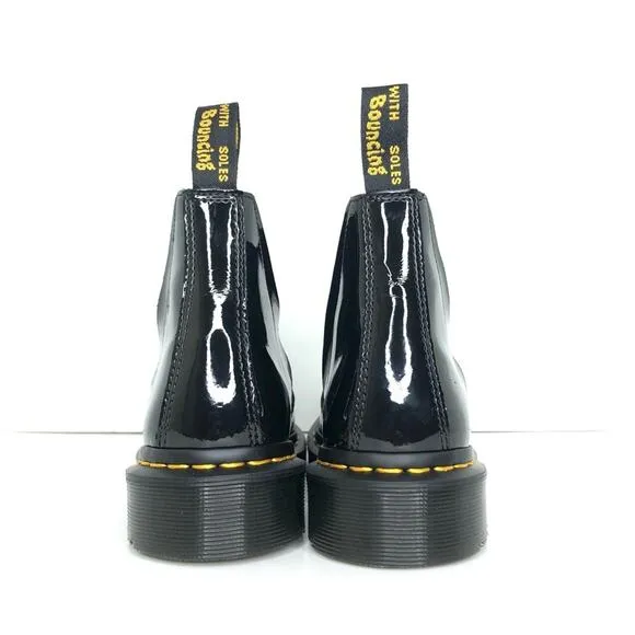 NIB Dr Martens Chelsea Pointed Toe Bianca Patent Lamper Boots Women’s 6 Shoes