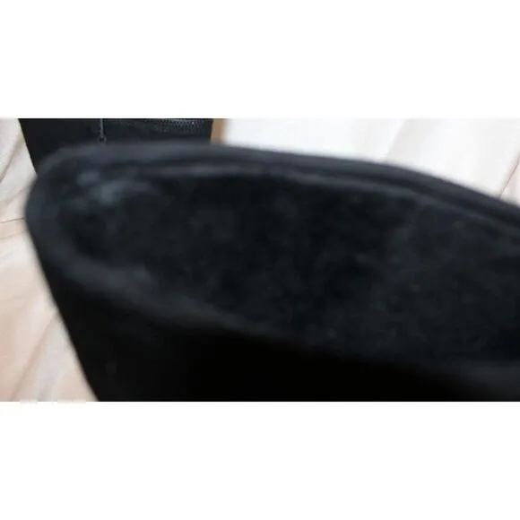 NIB Koolaburra Ugg‎ Victoria Tall Bow Girls Suede Shearling Boots Black