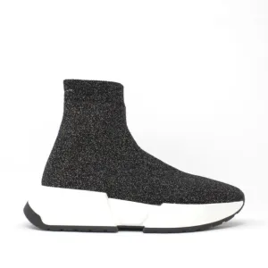 NIB MM6 Marrin Margiela Women's Black and White Sock Sneakers