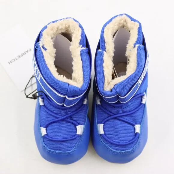 NIB Moon Boot Crib Nylon Boots in Electric Blue US Kid's Size 5.5C-6.5C