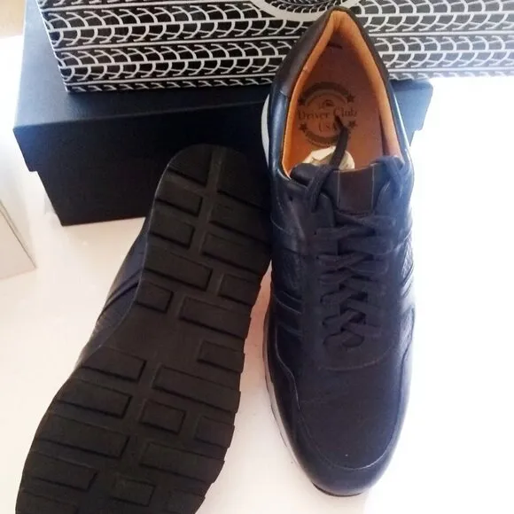 NIB Navy Napa Leather Men's Casual Shoe Sneaker 9 MSRP $120