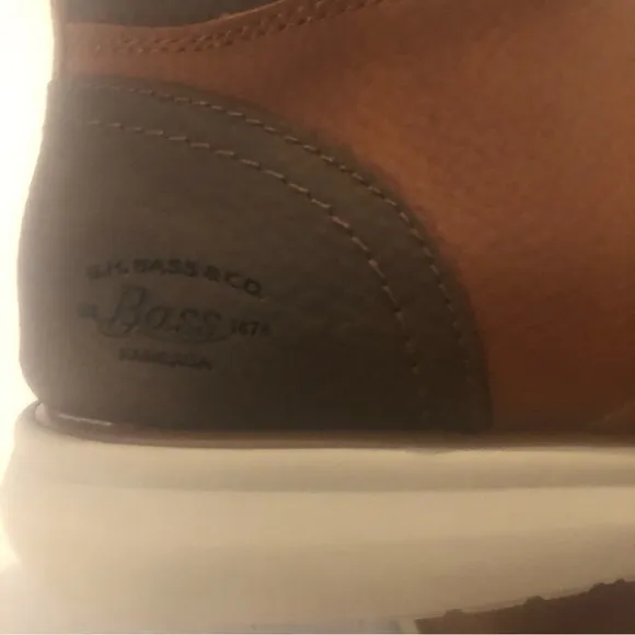 NIB NEW GH Bass &amp; Co. Benton Men's Tumbled WX Tan Brown Boots Shoes 9M in Box