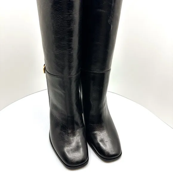 NIB TORY BURCH Banana Heel Buckle Boot 100mm Size 7.5