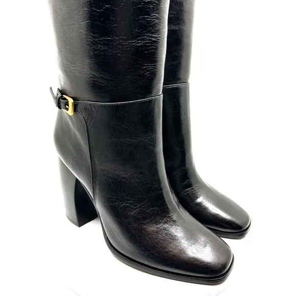 NIB TORY BURCH Banana Heel Buckle Boot 100mm Size 7.5