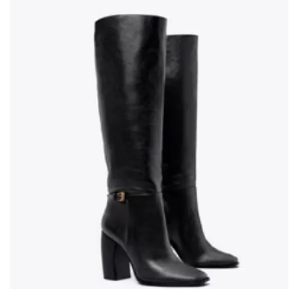 NIB TORY BURCH Banana Heel Buckle Boot 100mm Size 7.5