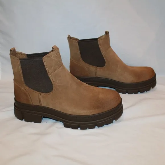 NIB UGG MEN'S WATERPROOF SUEDE CHELSEA PULL ON WINTER‎ WORK BOOTS CHESTNUT