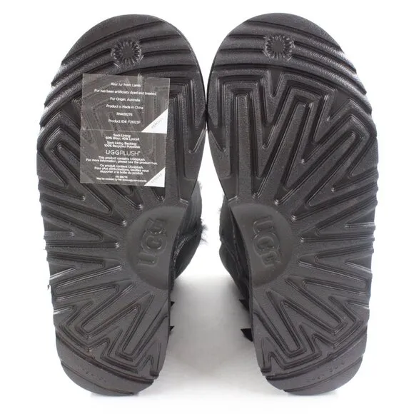 NIDB UGG Kids' Bailey Bow II Boots in Black Size 6 (1017394K)