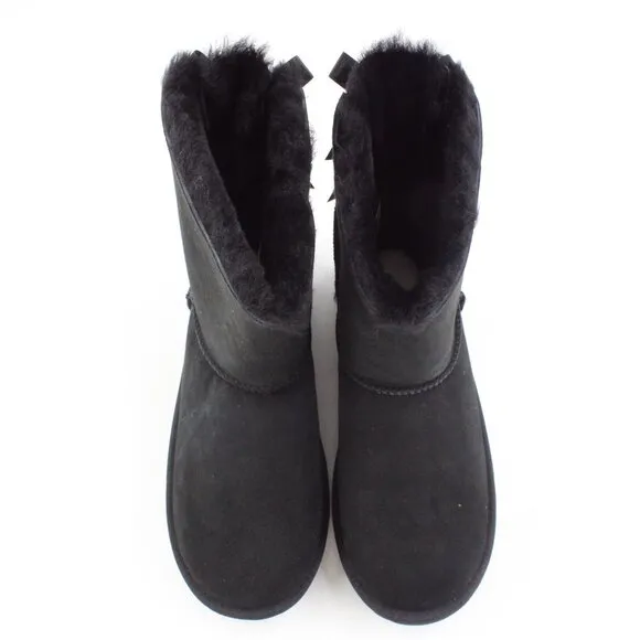 NIDB UGG Kids' Bailey Bow II Boots in Black Size 6 (1017394K)