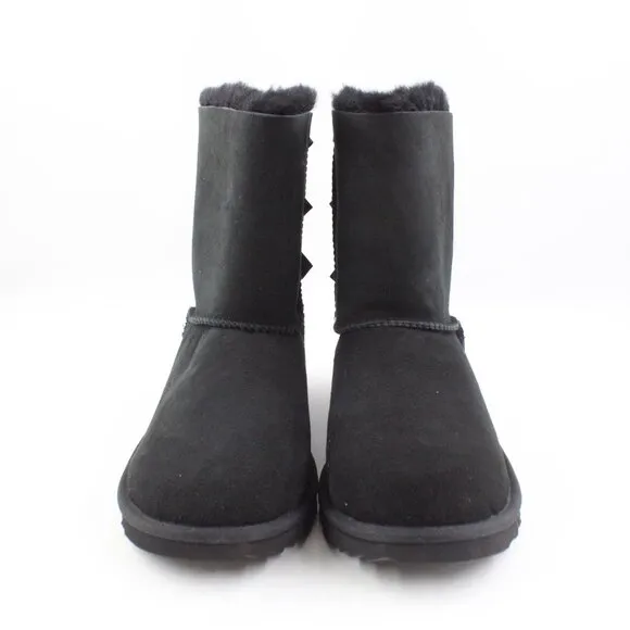 NIDB UGG Kids' Bailey Bow II Boots in Black Size 6 (1017394K)