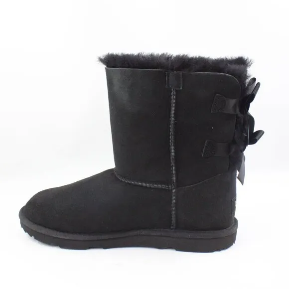 NIDB UGG Kids' Bailey Bow II Boots in Black Size 6 (1017394K)