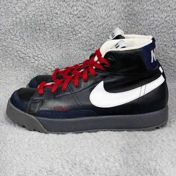 Nike ACG USA Womens Size 10 Sneaker Boots Blue Black Leather