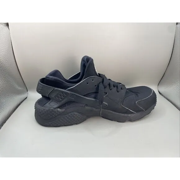 Nike Air Huarache Low Top Mens 8 Triple Black 318429-003 Athletic Gym Training