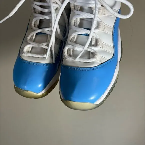 Nike Air Jordan 11 Retro UNC White Blue Sneakers Size 7