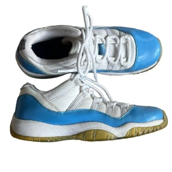 Nike Air Jordan 11 Retro UNC White Blue Sneakers Size 7