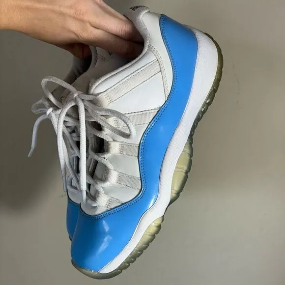 Nike Air Jordan 11 Retro UNC White Blue Sneakers Size 7