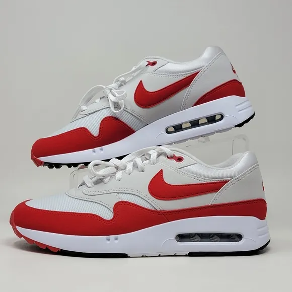 Nike Air Max 1 '86 OG G TB P White Red Golf Shoes Men's Size 9.5 FQ3272-107 New