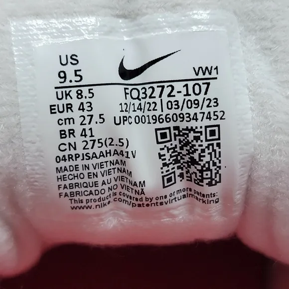 Nike Air Max 1 '86 OG G TB P White Red Golf Shoes Men's Size 9.5 FQ3272-107 New