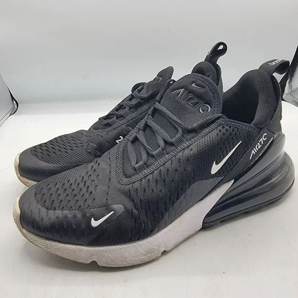 Nike Air Max 270 GS Womens Size 8 Black White Athletic Comfort Shoes 943345-001
