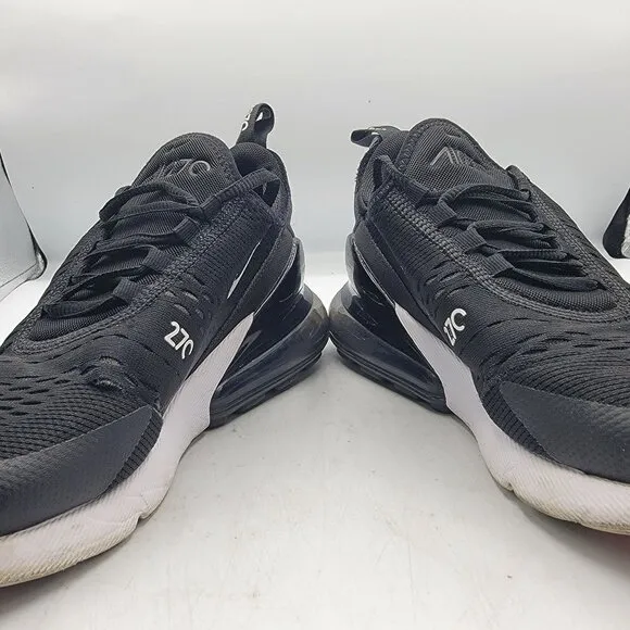 Nike Air Max 270 GS Womens Size 8 Black White Athletic Comfort Shoes 943345-001