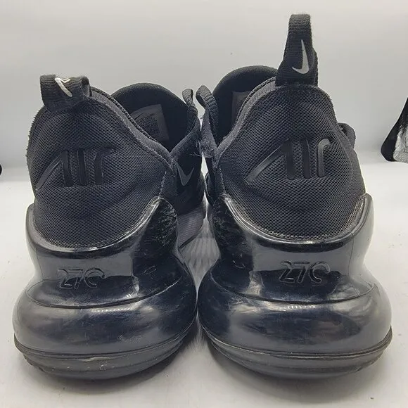 Nike Air Max 270 GS Womens Size 8 Black White Athletic Comfort Shoes 943345-001