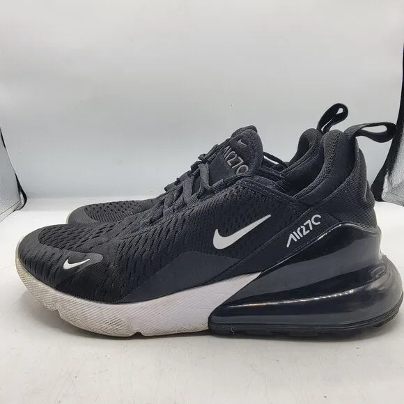 Nike Air Max 270 GS Womens Size 8 Black White Athletic Comfort Shoes 943345-001