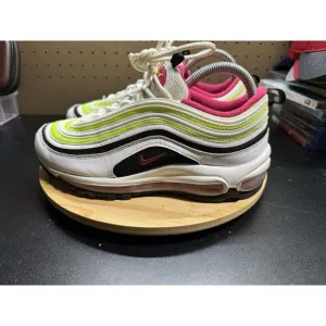 Nike Air Max 97 Platinum Black Volt Pink Size  6.5 Kids ‎  Size 8  Womens EUC
