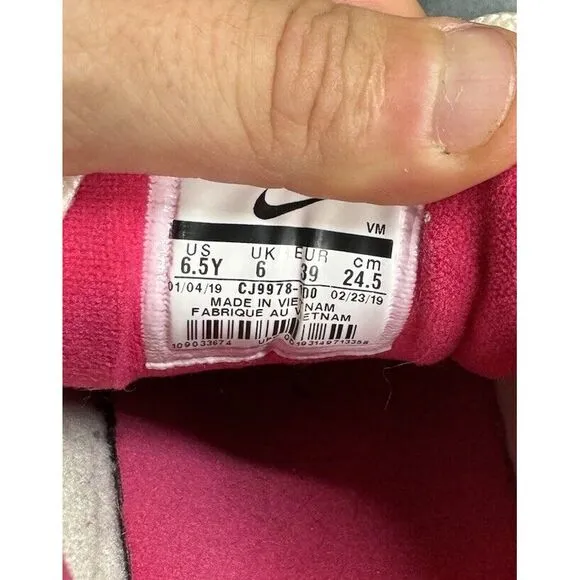 Nike Air Max 97 Platinum Black Volt Pink Size  6.5 Kids ‎  Size 8  Womens EUC