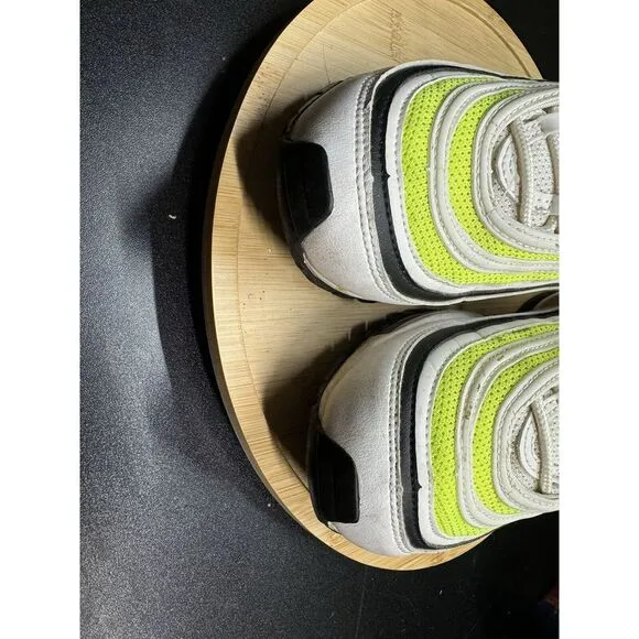 Nike Air Max 97 Platinum Black Volt Pink Size  6.5 Kids ‎  Size 8  Womens EUC